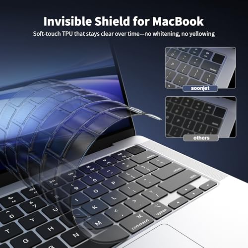 Soonjet for MacBook Neo 13 inch Case 2026 A3404 Hard Shell + Keyboard Cover | Clear Matte, Anti Scratch & Fingerprint, Protective Mac Laptop Cover, Thin & Lightweight, Sturdy & Durable Premium Plastic - color: Frost Clear