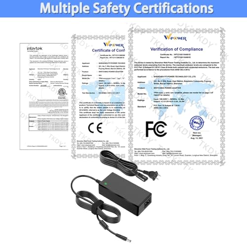 19V DC Power Supply, 19V 3.42A Laptop Charger, LCD Monitor Power Cord. | 19Volt Adapter with 10 Tips, fit for 19 Volt Acer Asus Lenovo Gateway Toshiba Laptop, 19Vdc Samsung LG TV Monitor.