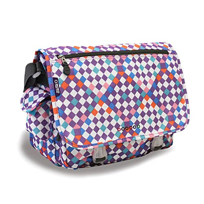 J World New York Terry Messenger Bag for Women Girls School Kids - color: Multi-checkmate