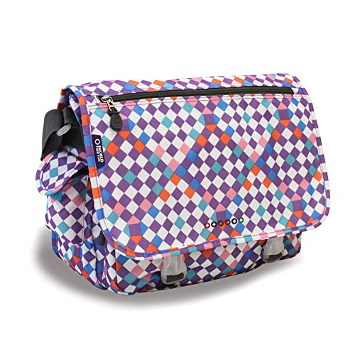 J World New York Terry Messenger Bag for Women Girls School Kids - color: Multi-checkmate