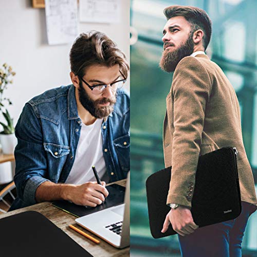 Laptop Sleeve Case 14 Inch, Resistant Neoprene Sleeve/Computer Pocket Case | Laptop Sleeve, Computer Cover/Tablet Briefcase Carrying Bag Compatible Asus/Dell/Fujitsu/HP/Sony/Toshiba/Acer- (Black) - color: Black, size: 14 inch