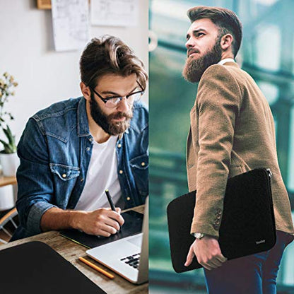 Laptop Sleeve Case 14 Inch, Resistant Neoprene Sleeve/Computer Pocket Case | Laptop Sleeve, Computer Cover/Tablet Briefcase Carrying Bag Compatible Asus/Dell/Fujitsu/HP/Sony/Toshiba/Acer- (Black) - color: Black, size: 14 inch