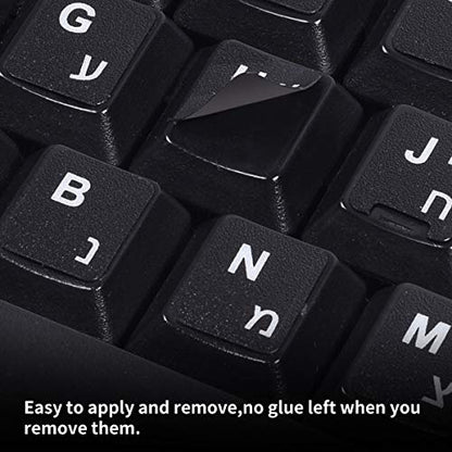 [2PCS Pack] French Keyboard Stickers,Matte Vinyl Keyboard Sticker with White Letters Non-Transparent for PC Computer Laptop Notebook Desktop Keyboards (French) - color: French