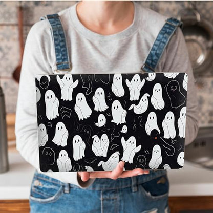 Universal Laptop Skin Sticker with 2 Wrist Pad Skins, Waterproof Scratch Resistant Vinyl Laptop Cover Decal, Cut to Fit for 11–15.6 Inch MacBook HP Dell Lenovo, Halloween Cute Ghost - color: Halloween Cute Ghost