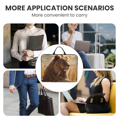 14 inch Laptop Sleeve with Handle Shockproof Laptop Bag Waterproof Computer Cover Bag Prairie Lion Briefcase