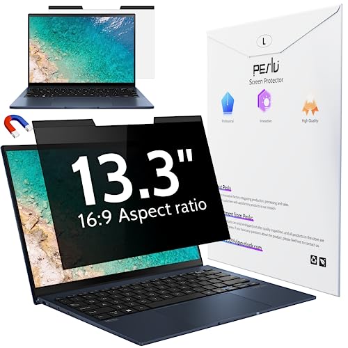 Peslv Magnetic Laptop Privacy Screen 13.3 Inch for 16:9 Computer Monitor, 13" Removable Anti Glare Protector Blue Light Filter Shield Compatible with Lenovo Hp Dell Acer Asus Thinkpad Envy Xps - size: 13.3" 16:9 B