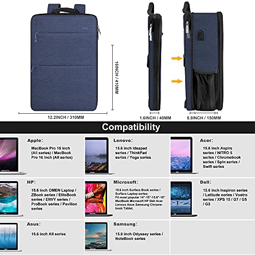 Slim & Expandable Laptop Backpack 15 15.6 16 Inch Case, Water Resistant Travel Backpack Compatible with MacBook Pro/Neo 16" 15", Dell XPS 15 16 and Most 15" 15.6" 16" Notebooks，B01L01 - color: B01l01, size: 15"-16"