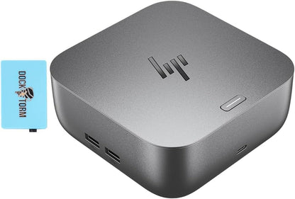 HP 280W Thunderbolt 4 Ultra Dock Port Replicator Bundle w/DKZ Hub (Universal Thunderbolt/USB-C Docking Station, Single Cable for Charging, Data Transfers to Any Brand Laptop)