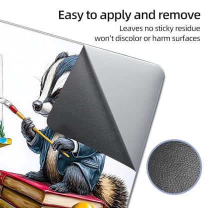 Universal Laptop Skin Sticker Decal, 12"-15.6" Aesthetic Vinyl Wrap, Badger Painting Mushroom Waterproof Notebook Cover Art Protector for MacBook HP Dell Lenovo, Fits 13" 14" 15" 15.6" - color: Badger Painting Mushroom