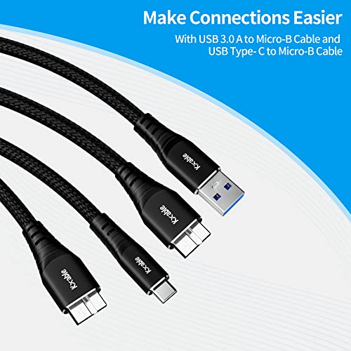 SD Card Reader 7 in 1, Kxable USB 3.0 Memory Card Reader/Writer 5Gbps, for SD/Micro SD/MS/CF/MMC/XD/SDHC/SDXC Camera Memory Card, Reader for Mac OS, Windows, Linux- with 2 USB A/C to Micro 3.0 Cables