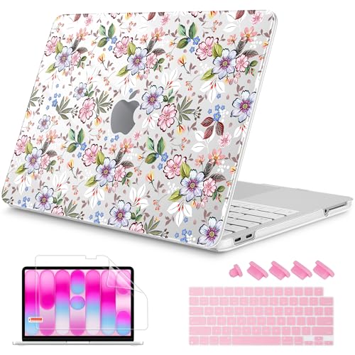 Mektron Case for 2026 MacBook Neo 13-inch A18 Pro chip A3404 Laptop Cover with 13-inch (Diagonal) Liquid Retina Display+ Keyboard Cover+ Screen Protector, Daisy C513 - color: Daisy C513