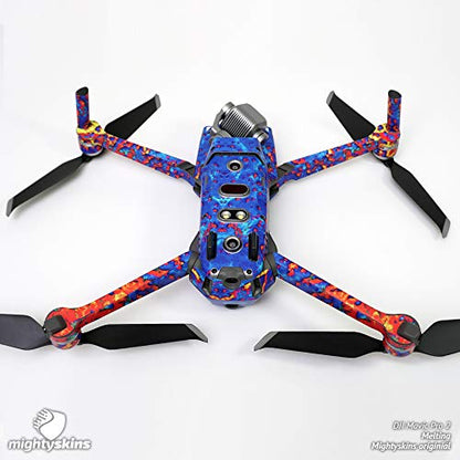 MightySkins Skin Compatible with DJI Mavic 2 Pro or Zoom - Flag Drips | Protective, Durable, and Unique Vinyl Decal wrap Cover | Easy to Apply, Remove, and Change Styles | Made in The USA - color: Flag Drips