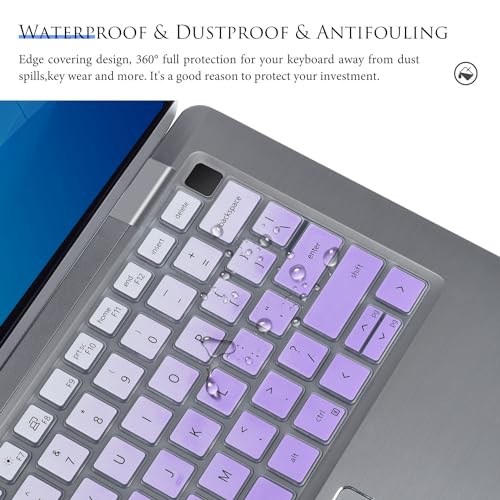 Keyboard Cover for Dell Latitude 7440 7430 7420 7410 5440 5431 5430 5420 14" Laptop, Dell Latitude 9430 9420 14"/Latitude 9520 9510 15.6"/Latitude 7640 16" Keyboard Skin - Gradual Purple - color: Gradual Purple