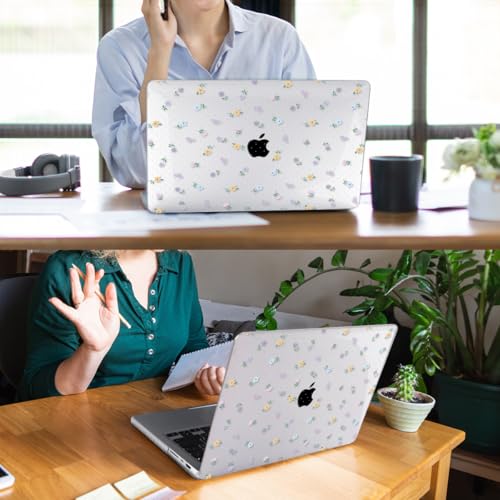 for with MacBook Pro 14 inch Case 2026-2021 M5 M4 M3 M2 M1 Pro/Max A3426 A3427 A3434 A3112 A3401 A2918 A2992 A2779 A2442, Hard Shell with Keyboard Cover+Protective Film, Floral - color: Floral