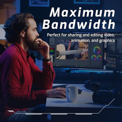 OWC Thunderbolt 4 10G Ethernet Adapter | Thunderbolt 4 (40Gb/s) - Over 900MB/s - 10GBase-T (RJ45) - 10G/5G/2.5G/1G/100Mbps Auto Negotiation - Mac/Windows/Linux