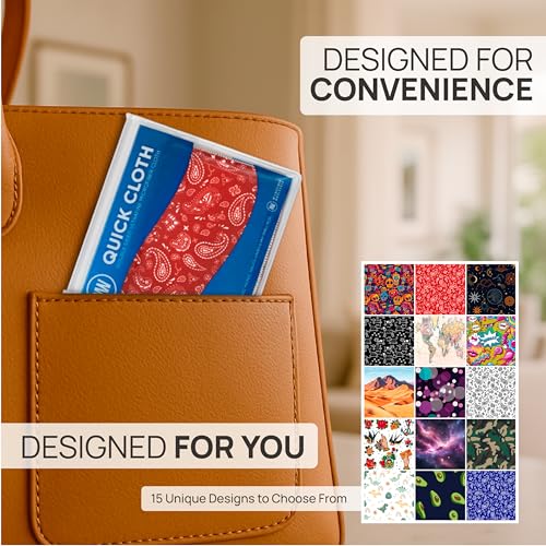 Microfiber Wholesale Quick Cloth Glasses Cleaning Cloth 8x8 Paisley Red | 1-Pack with Case | Double-Sided Lens Cleaner for Eyeglasses, Camera & Screens | Reusable Microfiber Glass Polishing Cloths - color: Red Paisley, size: 8"x8"