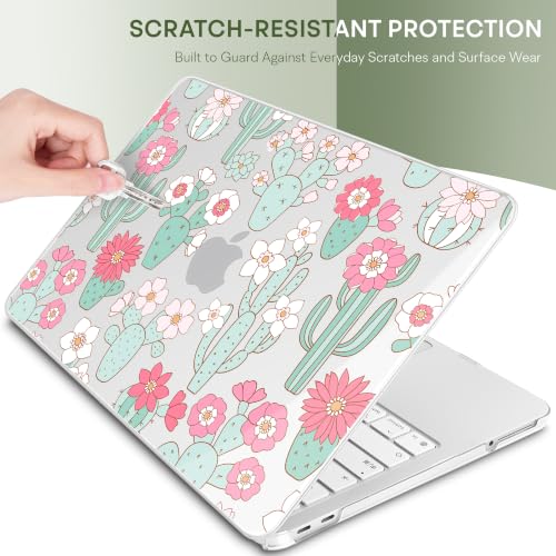 May Chen Compatible with MacBook Neo 13 inch Case 2026 Model A3404, Plastic Hard Shell,Keyboard Cover,Screen Protector,Dust Plug, for MacBook Neo 13" with A18 Pro Chip,Blooming Cactus - color: Blooming cactus