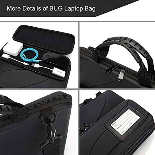 Laptop Case Hard Shell Laptop Bag for Men Women with Shoulder Strap - color: Black, size: 14.1-15.6 inch laptop case