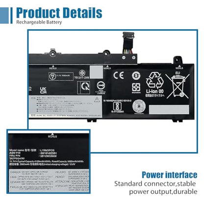 L19M3PD5 L19C3PD5 L19L3PD5 Laptop Battery Replacement for Lenovo ThinkPad 2022 2021 2020 E15 E14 4th 3rd 2nd Gen Series L20C3PD4 L20D3PD4 L20L3PD4 11.1V 45Wh 4120mAh - size: 11.52*2.91*0.26 inch L19M3PD5