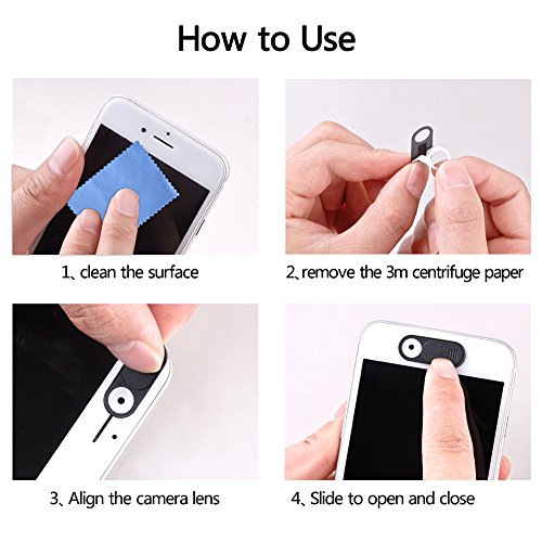 Webcam Cover, 0.035 Inch Ultra-Thin Slider Camera Cover for MacBook Pro, Laptop, Mac, PC, Surfcase Pro, iPhone, Protecting Your Digital Life (2 PCS)