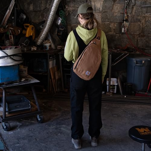 Carhartt Durable Sling Bag, Crossbody Backpack with Side Release Buckle, Tablet Sleeve and Adjustable Strap, Greenstone - color: Crossbody Backpack (Greenstone)