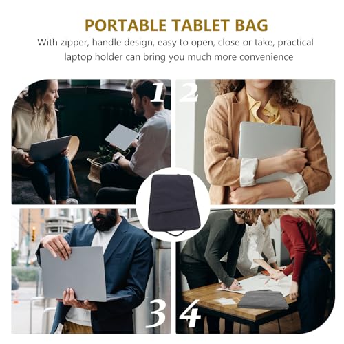 ARTIBETTER Shockproof Laptop Bag 15.6 Inch Sturdy Laptop Carrying Pouch with Tablet Holder Portable Protective Sleeve for Business and Travel Navy Blue