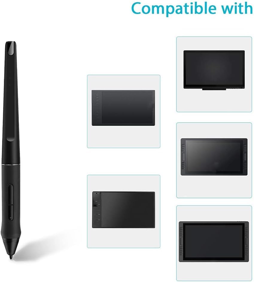 PW500 Battery-Free Stylus Pen for Huion KAMVAS Pro 22 Inspiroy Q11K V2 Q620M GT-221 GT2201 Graphic Tablet Drawing Digital Pen Touch Screen Active Laptop Stylus S-Pen