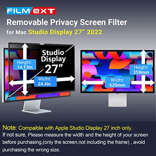 27 inch Privacy Screen for Monitor, 2-Pack,2022-2026 Release | Compatible with Apple Studio Display 27" Only, Bubble Free Computer Monitor Privacy Screen Shield Anti Blue Light Filter - size: 2Pack Studio Display 27" 2022