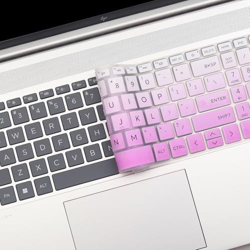 Keyboard Cover for New HP 15.6 Laptop 15-fc 15-fd Series 15z-fc000 15t-fd000/fd100 15-fd0023dx 15-fd0005dx 15-fd0883nr 15-fd0083wm 15-fd0127dx 15-fd0182wm 15-fd0123dx 15-fd1055cl 15-fd0081wm fd0099nr - color: OmbrePurple
