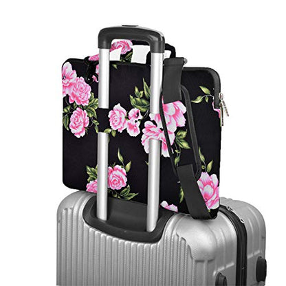 Hseok Laptop Shoulder Bag 13 13.3 14 Inch Case Compatible with MacBook Pro/Neo 14" M5/M4/M3/M2/M1,Mac Air/pro/Neo 13" and Most 13 13.3 14 Notebooks,Spill-Resistant Briefcase,Peony - color: Peony, size: 13-13.5 inch