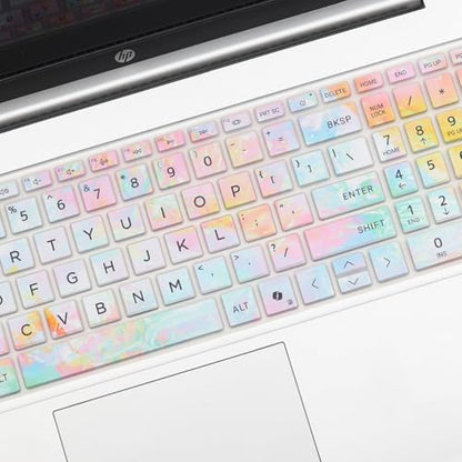 Keyboard Cover for HP Laptop 15-fc 15-fd 15.6" Series 15z-fc000 15t-fd000 15t-fd100 15-fd0023dx 15-fd0005dx 15-fc0025dx 15-fc0245dx fd0883nr fd0083wm fd0127dx fd0182wm 15-fc0093dx fc0041wm - color: Dazzle