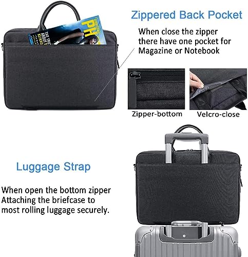 Lekesky Briefcases laptop Bag 15.6 Inch Travel Briefcase Water Resistant Expandable Shoulder Bag Messenger for Men