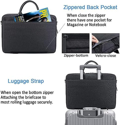 Lekesky Briefcases laptop Bag 15.6 Inch Travel Briefcase Water Resistant Expandable Shoulder Bag Messenger for Men