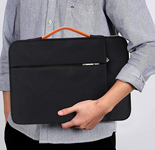 Lacdo 360° Protective Laptop Sleeve Case for 14 inch MacBook Pro M5 Pro/Max A3426 A3427 (2026), M5/M4/M3/M2/M1 A3434 A3112 A3401 A3185 A2918 A2992 | 13.8 inch Surface Laptop 7th Computer Bag, Black - color: Black, size: New MacBook Pro 14 Inch