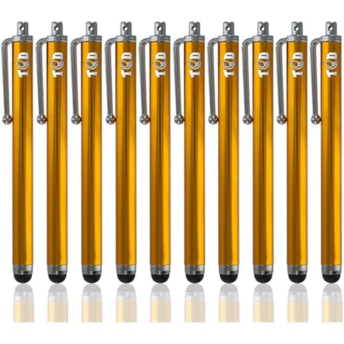 TCD 10 Pack Stylus Pen Set - Touch Screen Devices, Thick Rubber Tip - Coral | Universal Capacitive Pen for iPad, iPhone, Tablet, Laptop, Premium Bulk Stylus Pens for Writing, Drawing, and Note Taking - color: Coral, size: 10 Pack