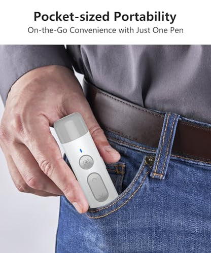 4-in-1 Presentation Clicker with Telescopic Pointer & Stylus Pen - 2.4GHz Wireless Presenter for PowerPoint/Keynote, Teacher Lanyard, Rechargeable - Compatible with Smart Board, Computer, Mac, Tablet