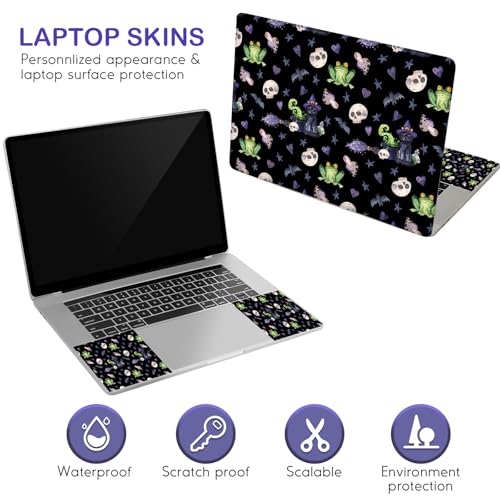 DINKY 15.6 inches Laptop Skin Sticker Netbook Universal Reusable Protector Cover Decal Fits 13 13.3 14 15 15.4 15.6 inch Laptop Protector Notebook (Skeleton Frog) - color: Skeleton Frog