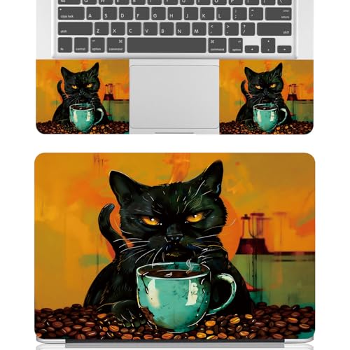 Universal Laptop Skin Sticker Decal for 11.6”12" 13" 13.3" 14" 15" 15.4" 15.6" Reusable Waterproof Scratch-Scratch Resistant Protective Vinyl Laptop Notebook Skin Stickers - A Cute Black Cat - color: A Cute Black Cat