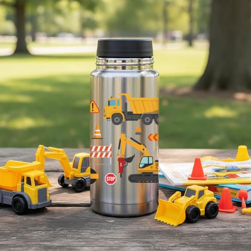 Construction Vehicle UV DTF Cup Wraps, 10 Sheets Transfer Sticker | Waterproof UV DTF Stickers, Custom Vinyl Decals for 16oz Coffee Cups Tumblers Bottles Mugs, DIY Gifts & Crafts - style: Construction Vehicles
