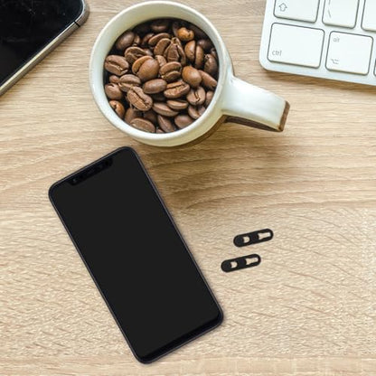 2pcs Sliding Phone Camera Cover Privacy Lens Protector for Smartphones and Laptops, Ultra-Thin Black Webcam Shield Compatible with Cell Phones and Desktop Pcs