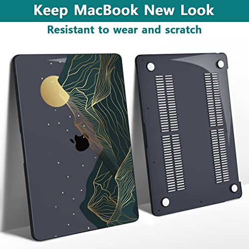 Teryeefi MacBook Pro 13 Inch Case, Hard Shell, Keyboard Cover, Screen Protector, A2338 A2251 A2289 A2159 A1989 A1706, Landscape - color: Landscape