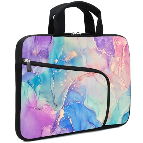 15Inch Laptop Sleeve Carrying Bag with Handle， Front Pocket for Placing Power Adapter and Mouse for men women - color: Caisy-21