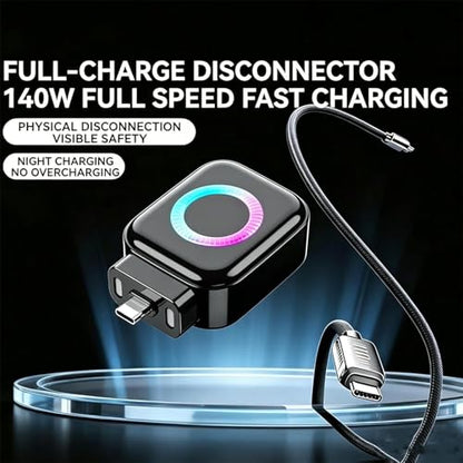 Kuwajia Charger, Ai Smart Auto Cut Adapter, Full Battery Auto Disconnect, 140w Fast Charging Station with Protective Memory Silicone Padding, Battery Protection Adapter Compatible