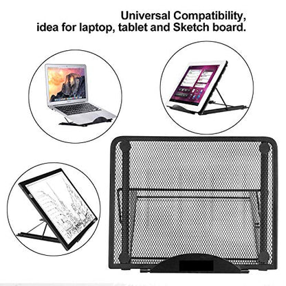 13.4x11.6inch Large Stand Ventilated Adjustable Light Box Laptop Pad Stand, Multifunction Tracing Holder for Ipad A3 A4 LED Tracing Light Pad Tablet Tracer