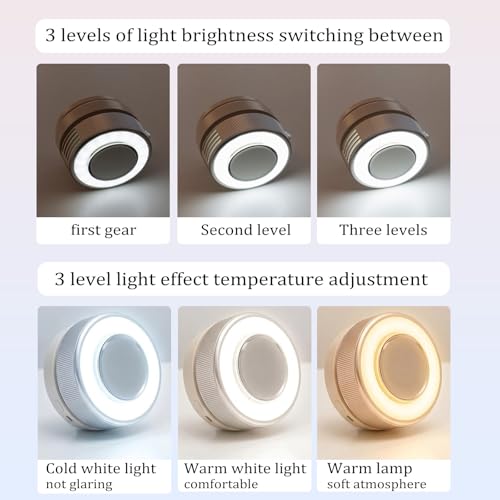 Clip On Fan, Bladeless Wearable Fan with Magnetic Attachment, USB Rechargeable Personal Fan for Shirt Waist, 360° Rotating, 4 Speeds, Travel Essential for Camping, Cruise Outdoor