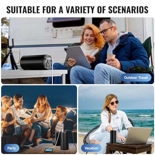 Portable Laptop Charger with AC Outlet, 98Wh/100W Power Bank 27000mAh External Travel Battery Pack with LED Flashlight for MacBook, IPad, Dell, HP, Samsung, iPhone, Switch and More