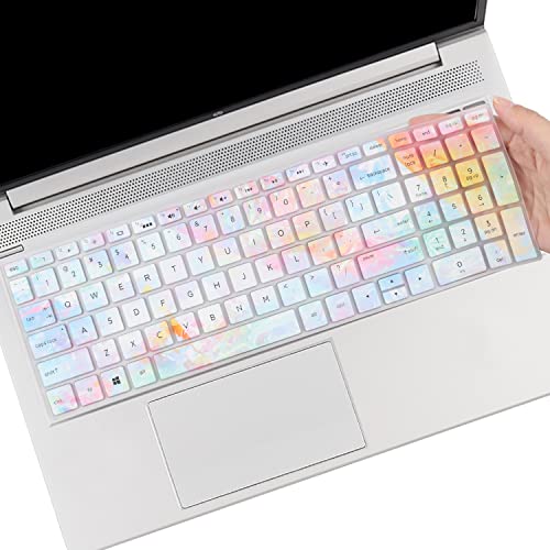 Keyboard Cover for 15.6 17.3 HP Laptop 15-by 15-dw/ef 17-by 15-dy5399nr 15-dy2792wm 15-dy1023dx 15-dy2795wm 15-dy2091wm 15-dy2005tg 15-dy2132wm dy2152wm 15-dy0700tg 15-dy1043dx 15-dy2031nr 15-dy2072dx - color: colors