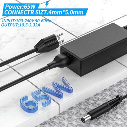 65W Laptop Charger Compatible with HP Pavilion DV7 DV6 DV5 DV4 DM4 G7 G6 Series, Probook, Compaq Cq57 Cq62 Cq56 Cq61 Cq60 Cq58,2000-329WM 2000-2A20NR 2000-20NR 2000-2020NR Power Adapter Supply Cord