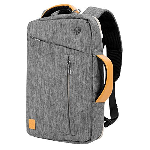 Vangoddy Slate 13-14 inch 3-in-1 Universal Convertible Laptop Bag, Backpack Messenger Shoulder Briefcase for Work Travel Office and Daily Commute, Gray - color: Grey, size: 13.3-inch