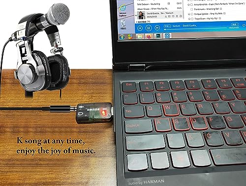 External 5.1 USB Stereo Sound Card USB 2.0 to 3D Audio Sound Card Adapter Virtual 5.1 Channel for Windows and Mac, PC, Notebook with 3.5mm Headphone and Microphone - 2 Pack/Black - color: black